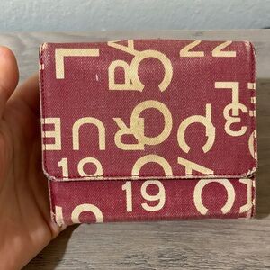 CHANEL denim  red  wallet